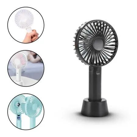 Mini ventilador portátil recarregável de mão mesa USB - Foto 5