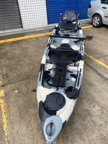 Caiaque caiman 135 pronto para motor completo avalio trocas  - Foto 4