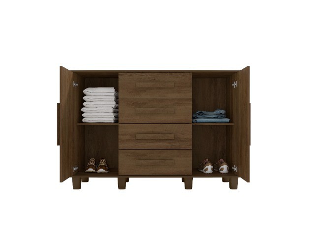 Cômoda Arce  Modelo Retrô 2 Portas e 4 Gavetas ! Frete + Montagem Grátis. - Foto 5
