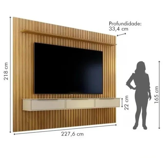 Home Suspenso Ripado P/TV Até 80 Polegadas. São Produtos Novos Direto da Fábrica. - Foto 4