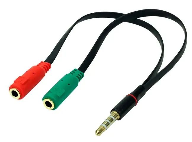 cabo adaptador p3 x p2 chipsce 018-6045 fone microfone no celular e videogames - Foto 2