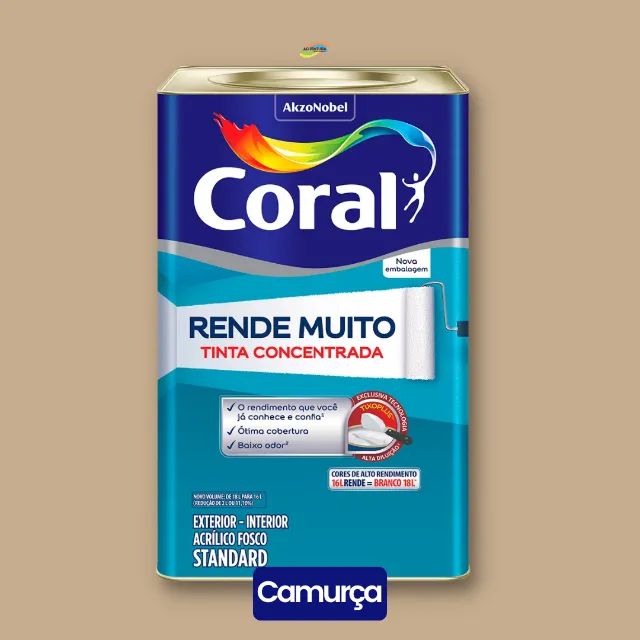 Tinta Coral Rende Muito Externo Interno 3,2L / 16L Cores - Foto 2