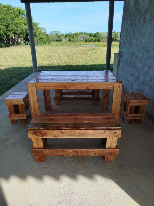 Rústicos móveis de palete artesanal. Fabricamos moveis de Pallet, Pallets e pinus. - Foto 3