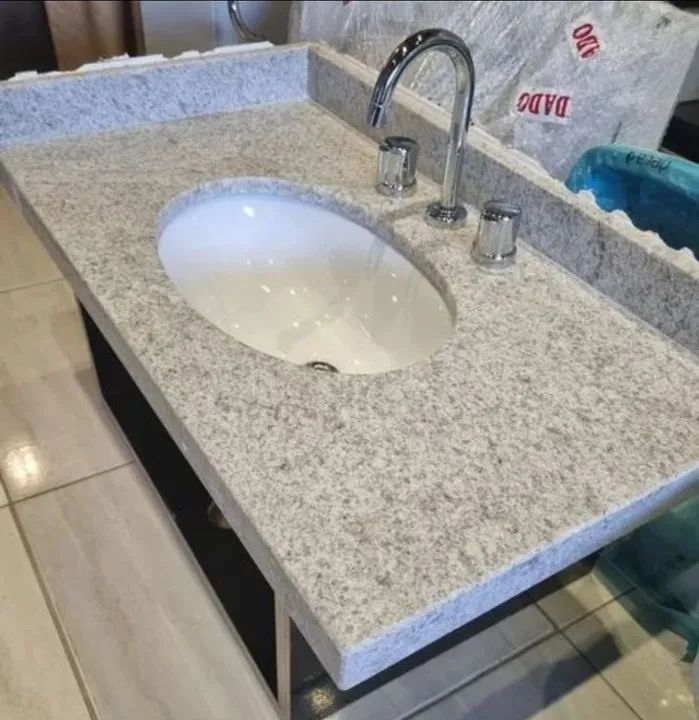 Pia banheiro pedra itaunas completa - Foto 5