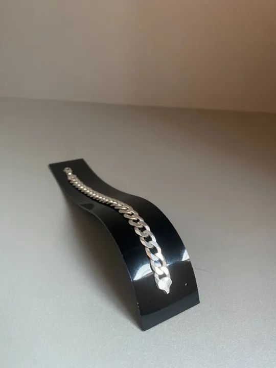 pulseira em prata 925 italiana groumet - Foto 3