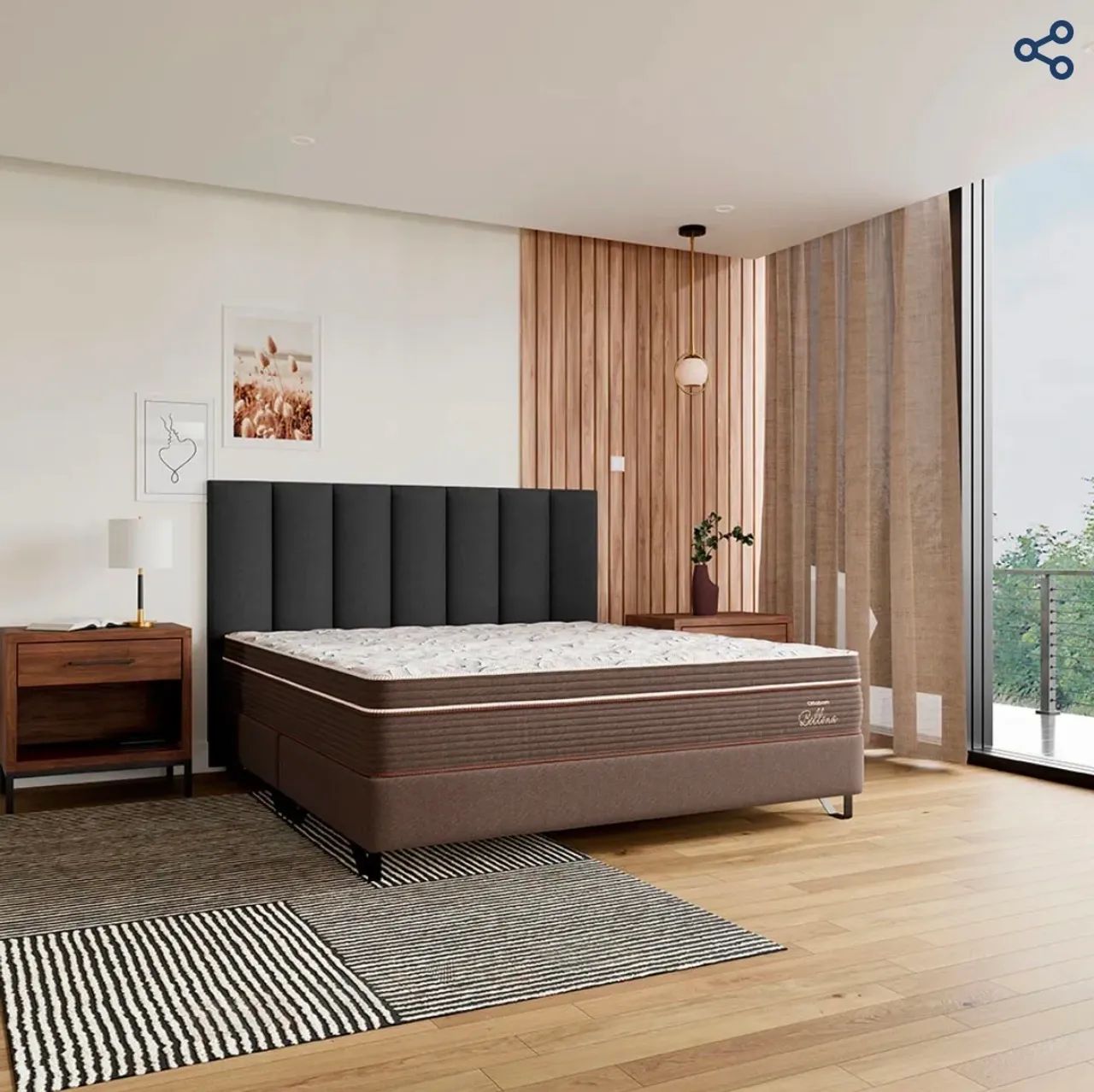 CAMA KING COMPLETA ORTOBOM NOVA