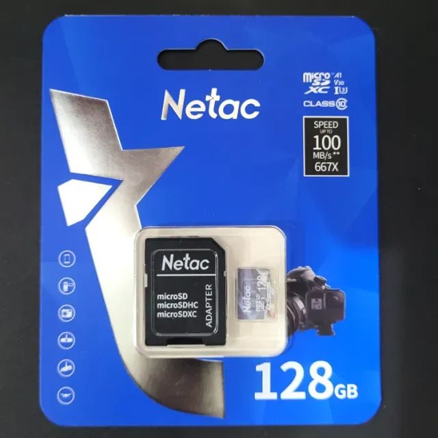 Micro SD Netac 128 GB Classe 10 Ultra High Speed 3 com Adaptador (Novo - Original) - Foto 2