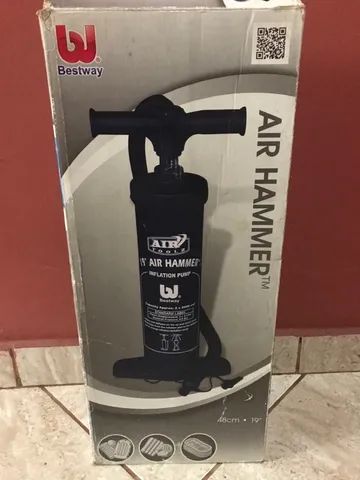 Bomba de ar manual Bestway Air Hammer com diversos bicos - Foto 3