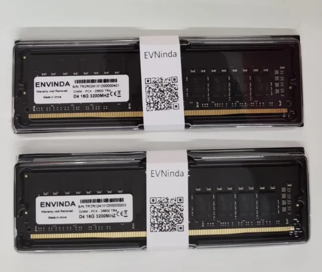 Memória DDR4 32GB (2X16GB) 3200MHz EnVinda LACRADAS