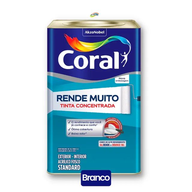 Tinta Coral Rende Muito Externo Interno 3,2L / 16L Cores - Foto 6