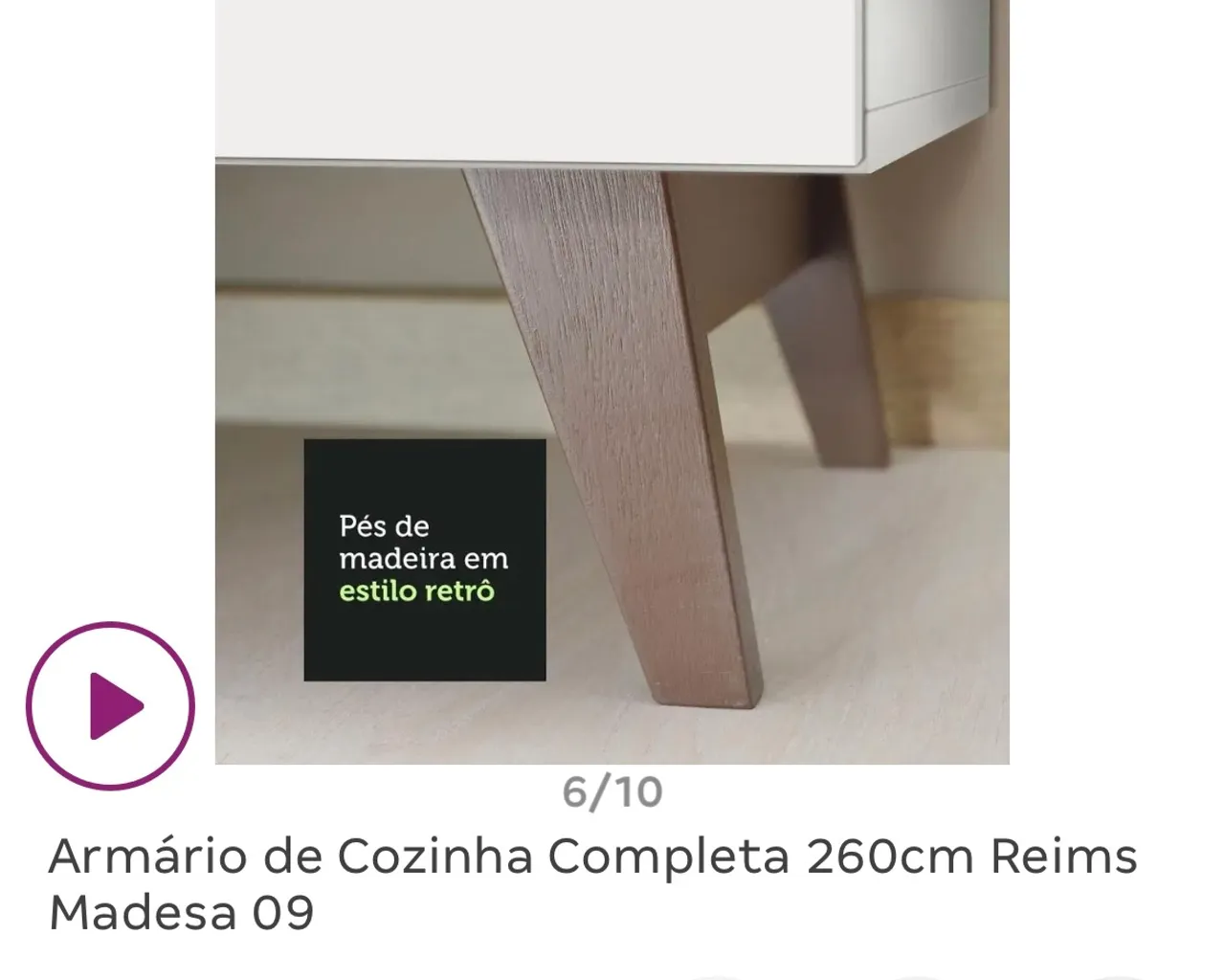 Armário de Cozinha Completa 260cm Reims Madesa 09