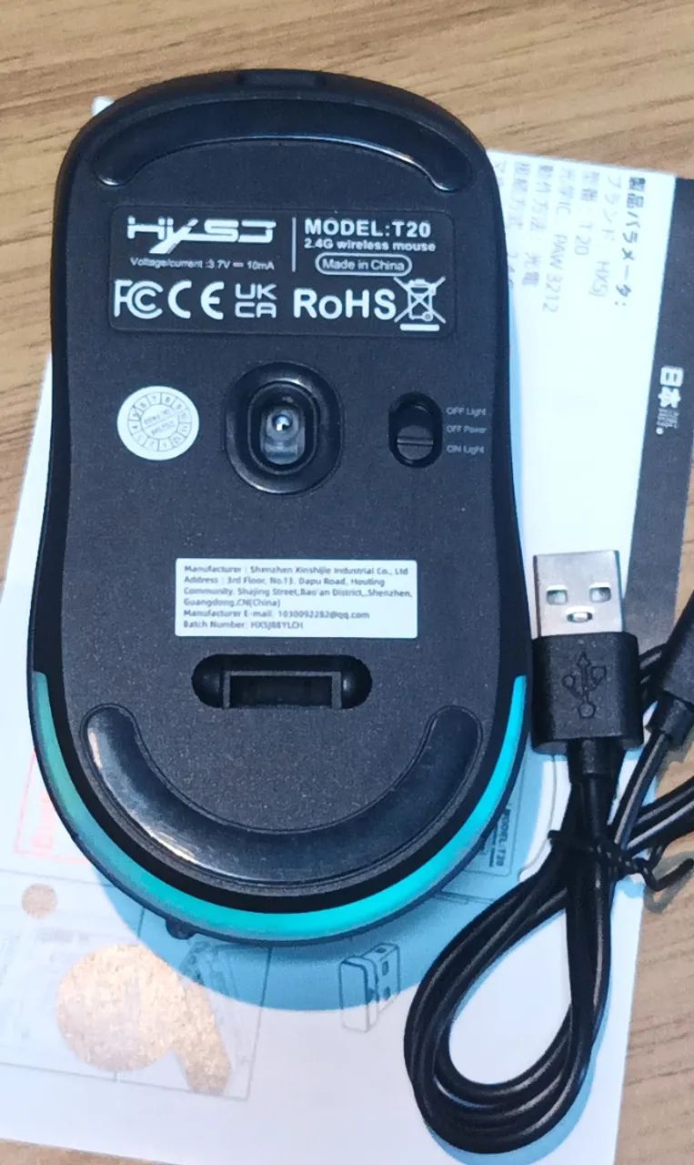 Mouse HXSJ T20 PRETO - Foto 4