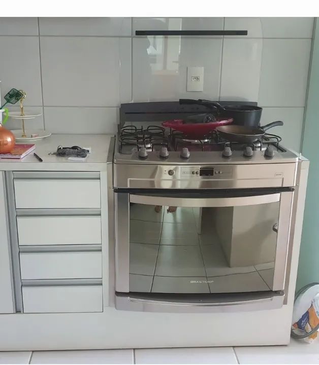 Fogão Inox Brastemp de Embutir 5 bocas  - Semi novo - Foto 3