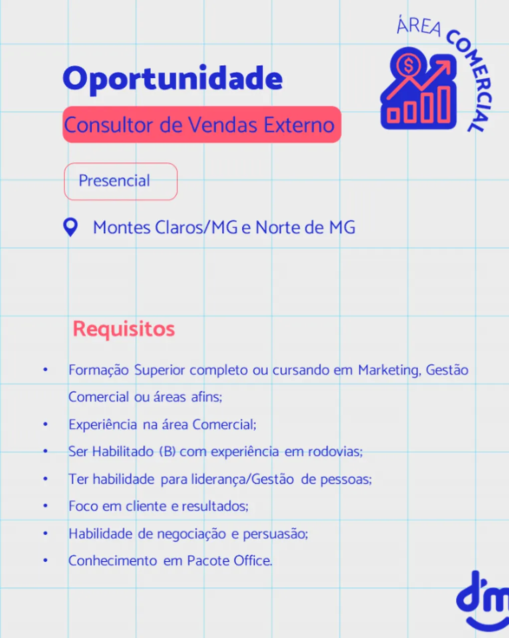 Consultor de Vendas Externo (Montes Claros, MG) - CLT