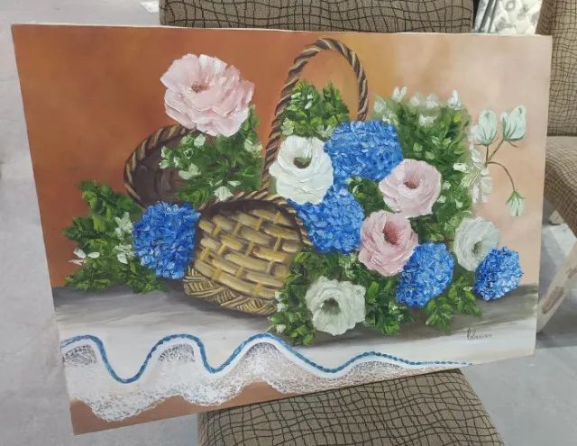 Quadro /Tela /Pintura s/ moldura em MDF / Tela Colorido 64 cm x 83 cm x 2 cm