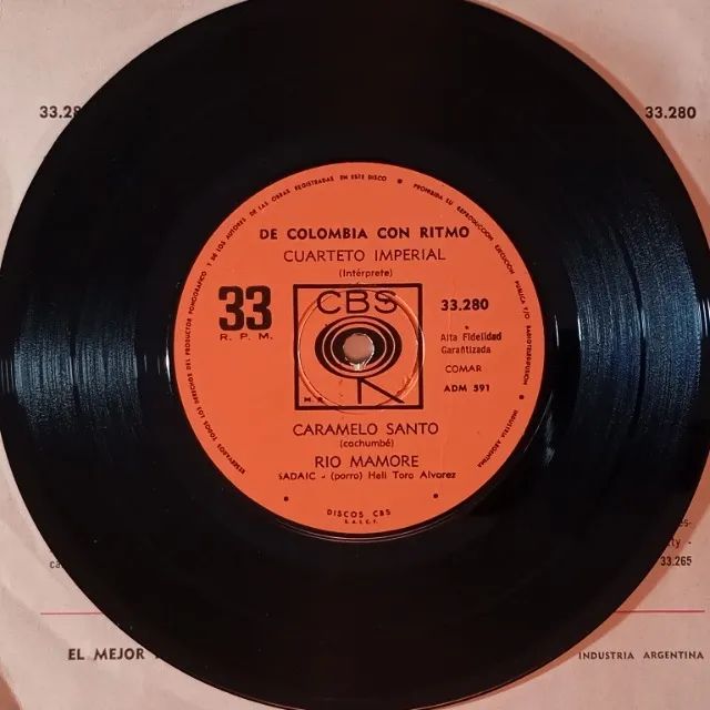 disco de vinil compacto Cuarteto Imperial - De Colombia Con Ritmo - Foto 3