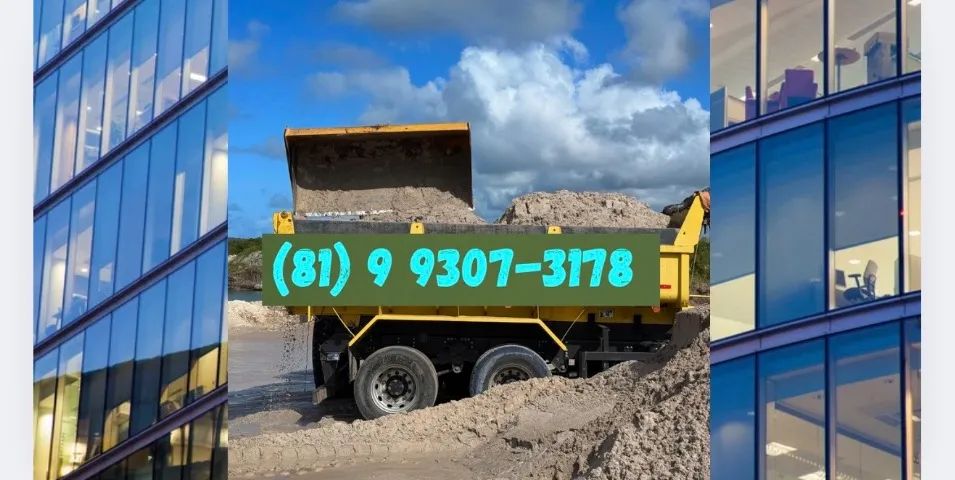 Areia lavada de primeira qualidade com 13 metros 