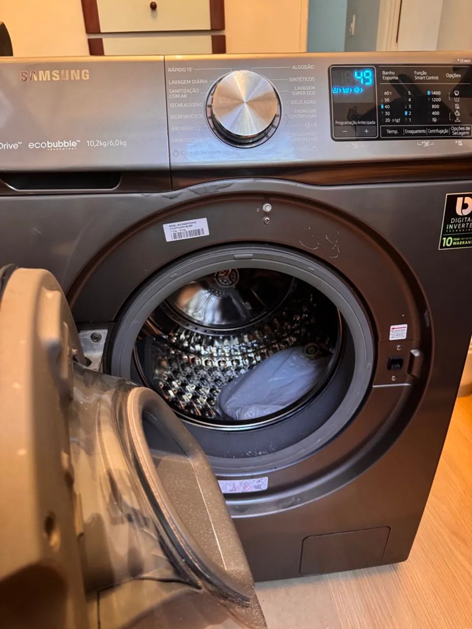 Lava e seca Samsung 10.2kgs QDrive Inox - Foto 3