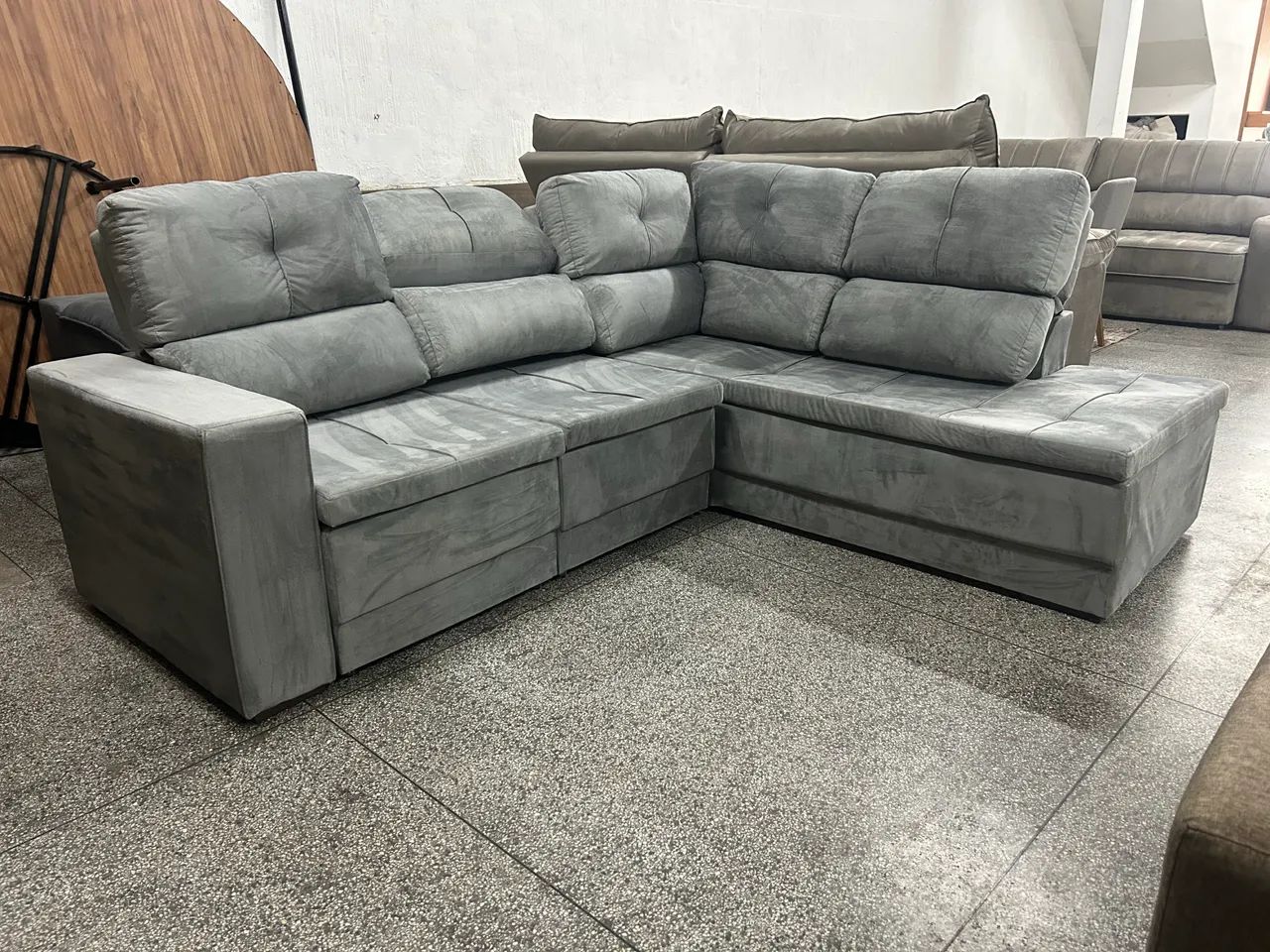 Sofá de Canto Retrátil e Reclinável NOVO ( Direto da Fábrica )  - Foto 4