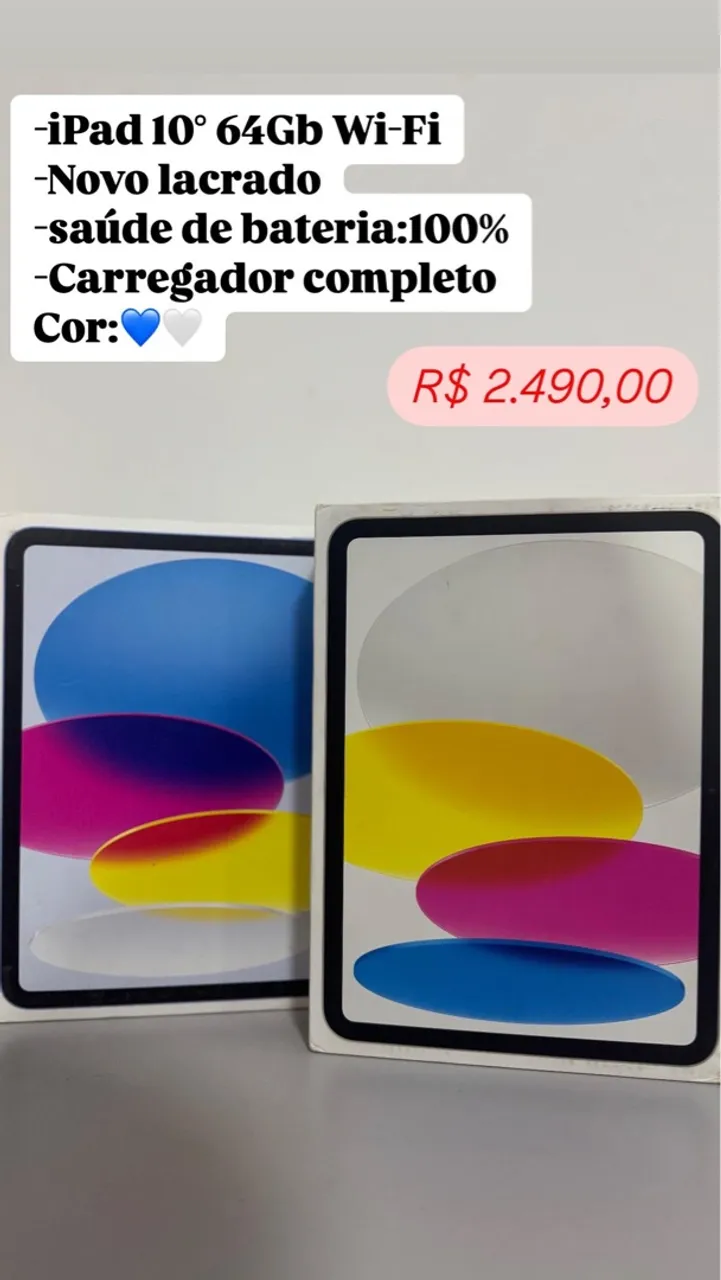 iPad 10 - 64gb - novo lacrado!!!!