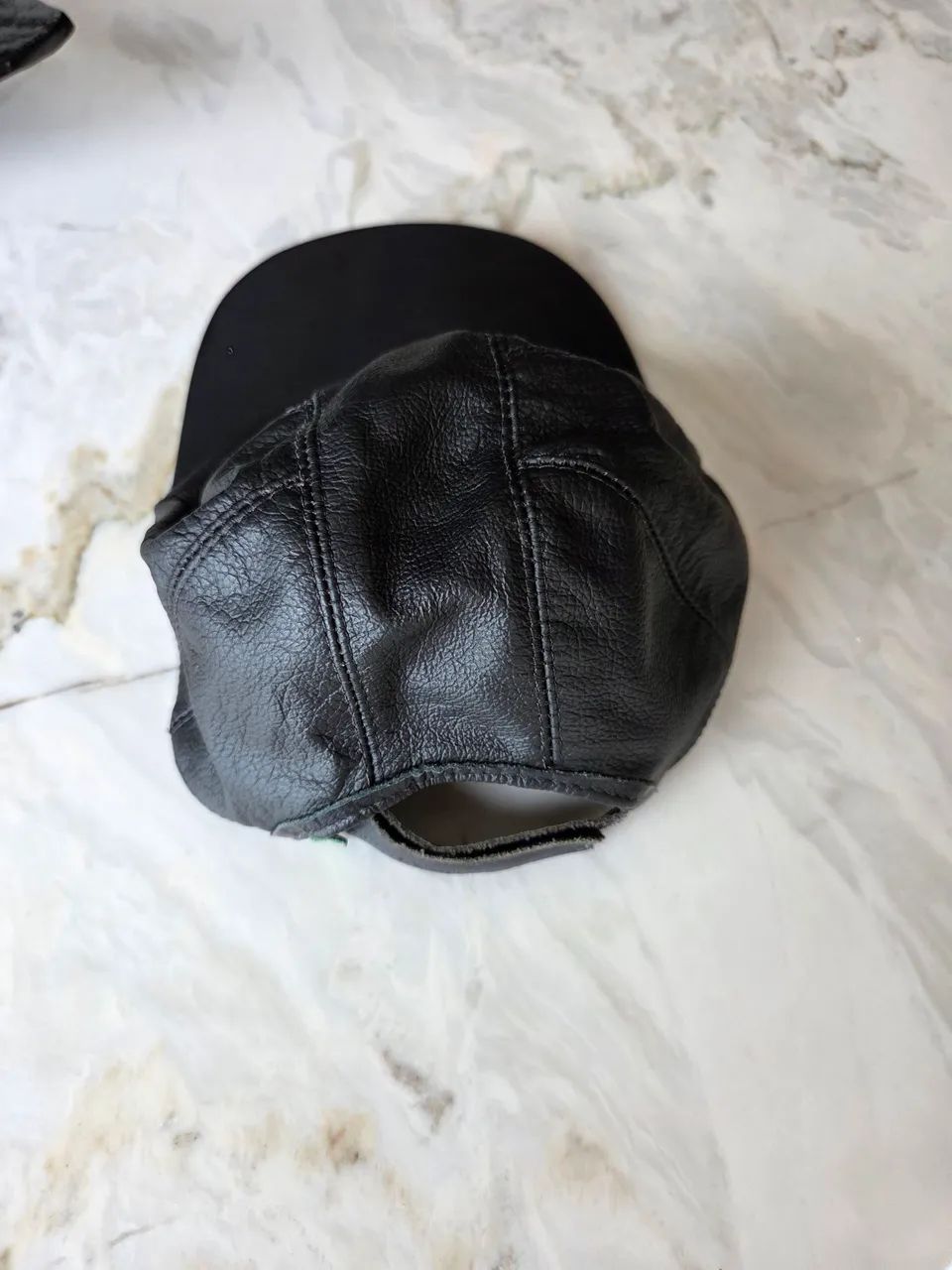 Boné preto couro legítimo  - Foto 3