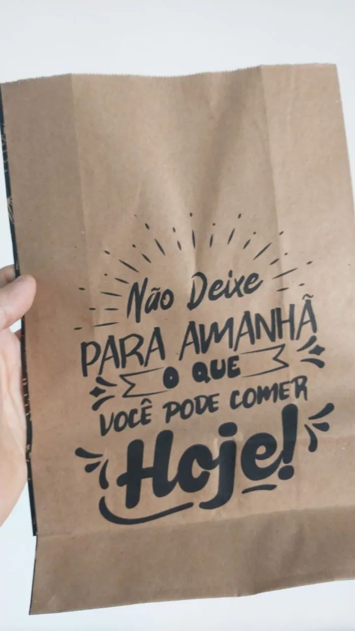 100 saco kraft para hambuguer premium