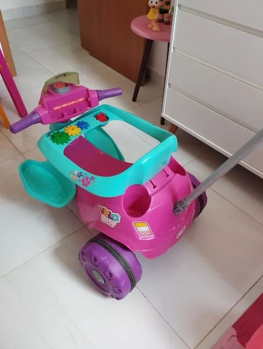 Triciclo Velobaby G2 Passeio & Pedal (Rosa) Bandeirante - Foto 2