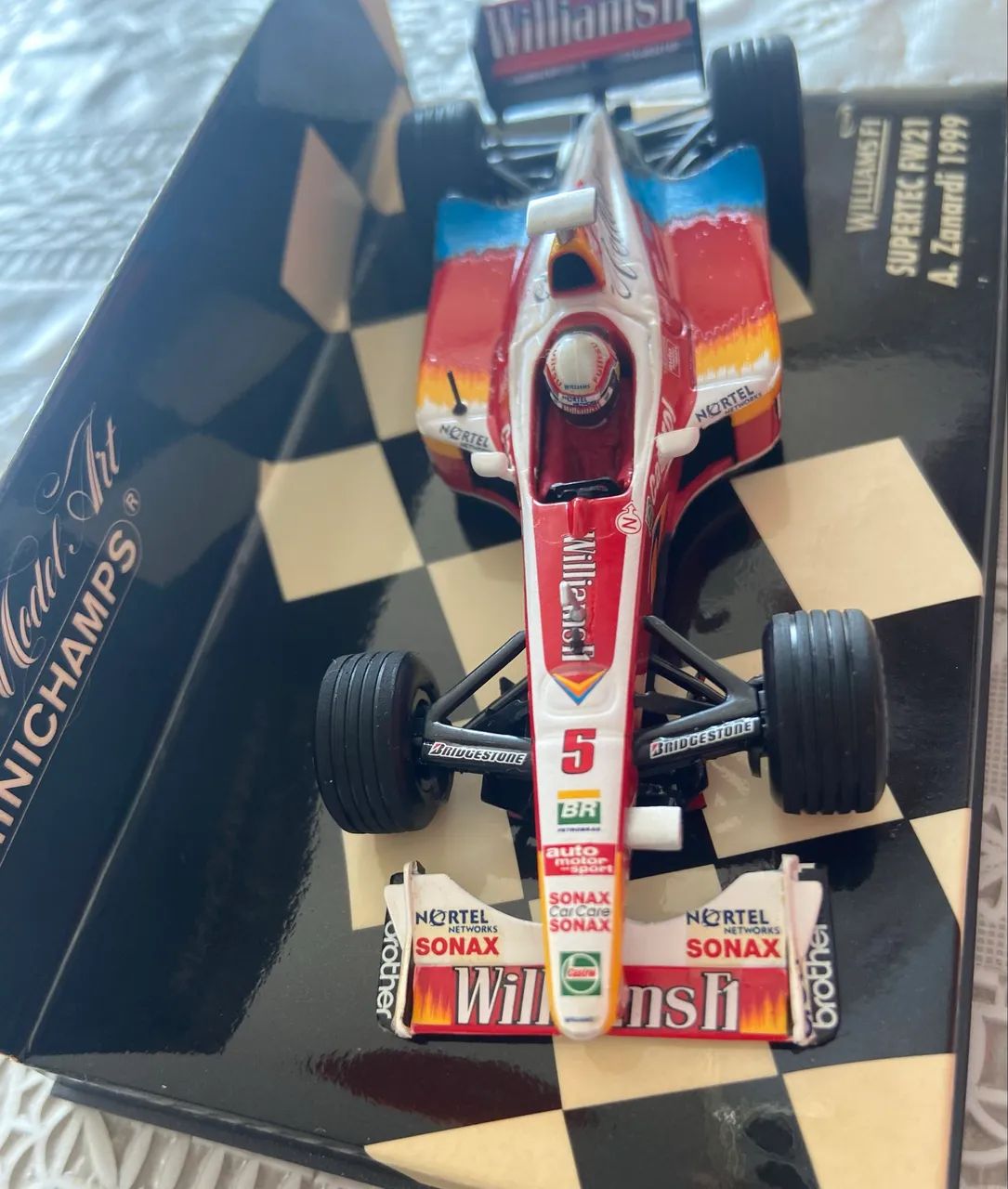 Miniatura Fórmula 1 - Minichamps - Williams FW21 - Alessandro Zanardi - Foto 3