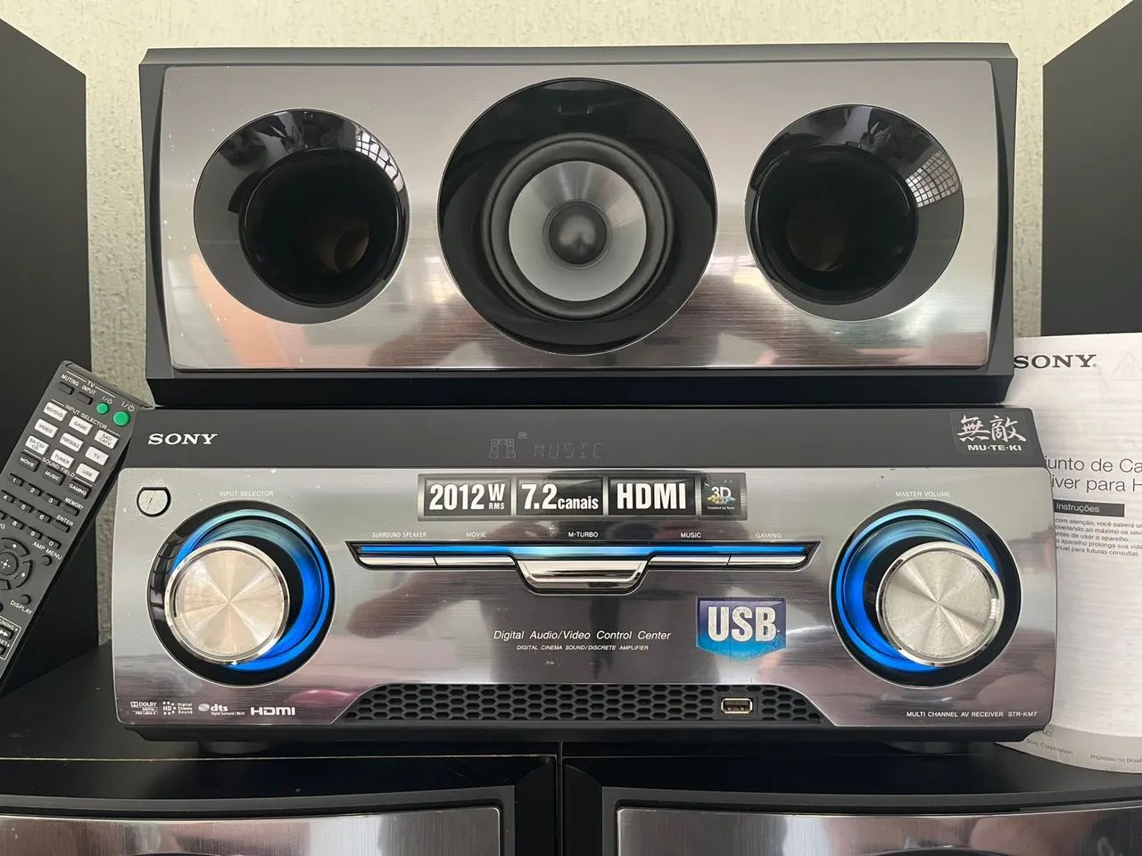Exclusivo Home Theater Sony Muteki Ht-m7 2012 Watts Rms HDMI USB Leia Desc - Foto 2