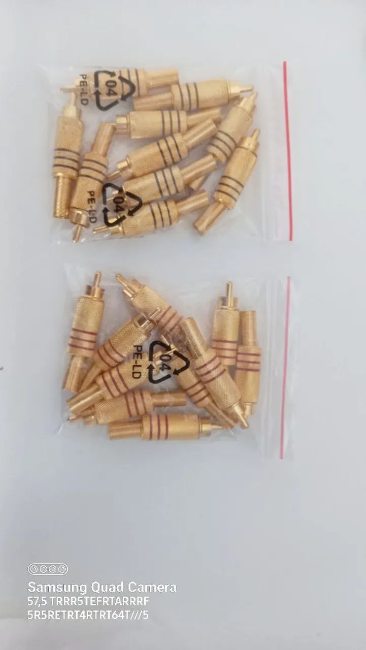 Plug conector macho Rca gold 6mm - Foto 2