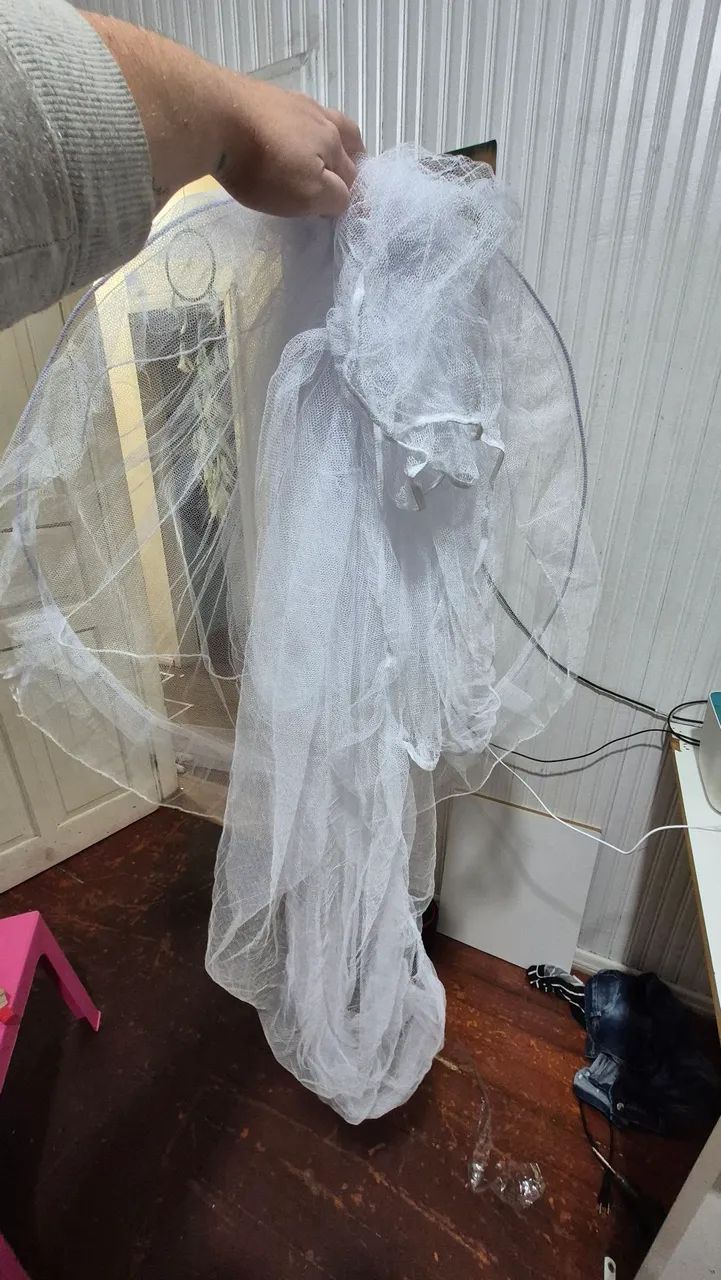 Mosquiteiro de teto - novo (serve para berço, cama de solteiro ou casal) - Foto 3