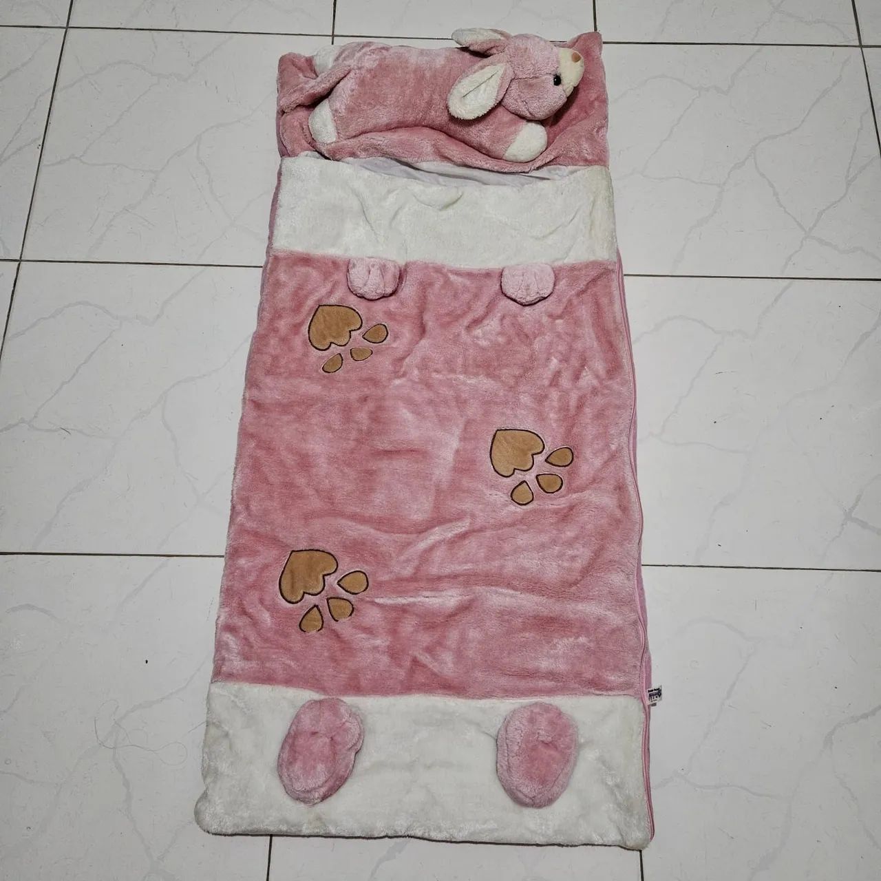 Colchonete infantil pelúcia de coelhinho<br>1,20cm x 0,56cm - Foto 2