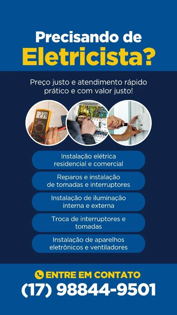 ELETRICISTA RESIDENCIAL E COMERCIAL 