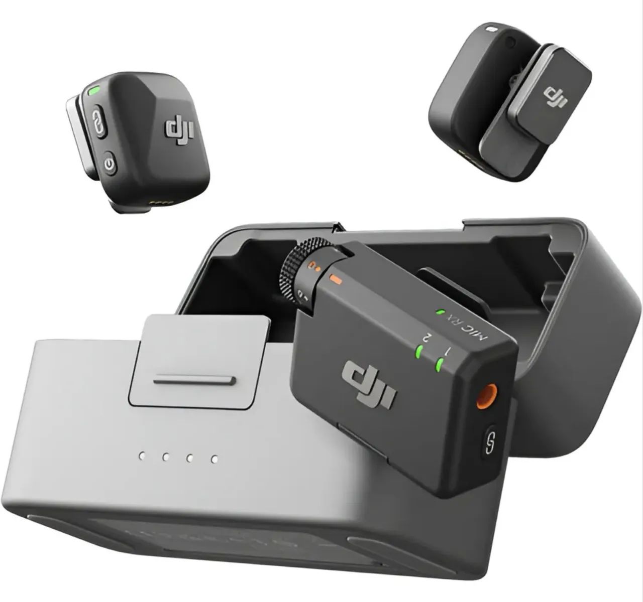 Microfone Sem Fio Dji Mic Mini Duplo Para Câmera E Smartphone Cor Preto - Foto 4