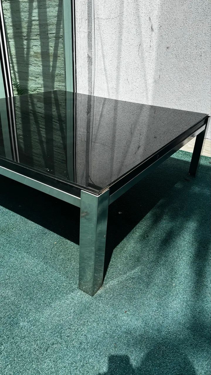 Mesa de Centro de sala em Aço Inox e Vidro - Foto 2