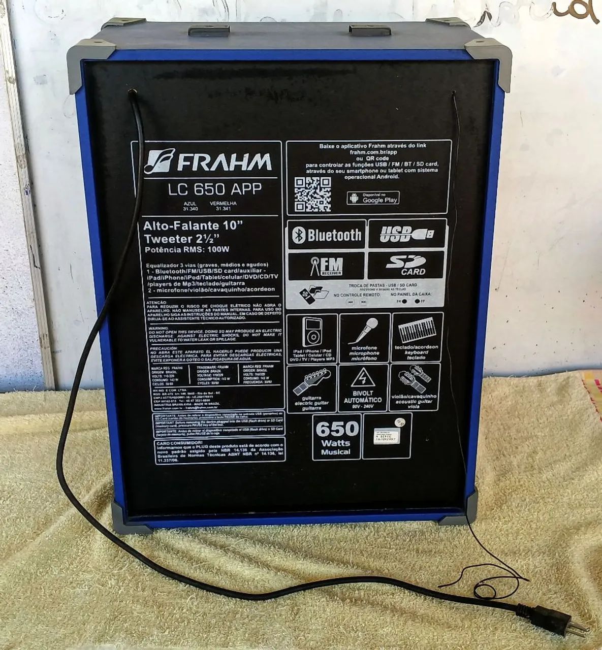 Caixa de Som amplificada Frahm com Bluetooth e Pen drive - Foto 2