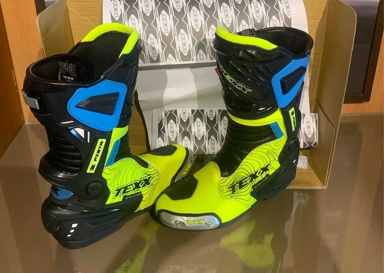 Botas de Moto Texx Pista PSBK, tamanho 41 - Novas