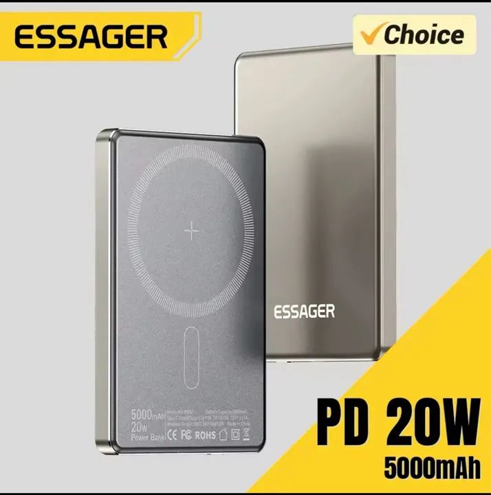 Carregador  magsafe Essager fino sem fio magnético rápido para iphone e Samsung