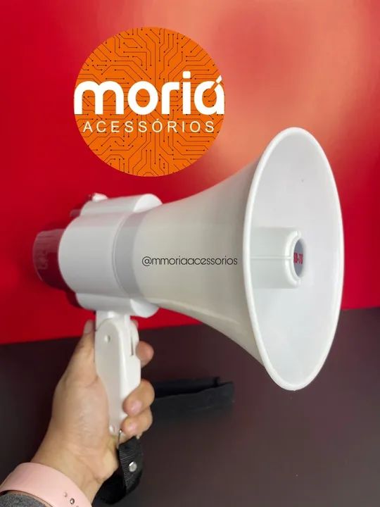 Megafone Recarregável Sirene Amplificador Gravador Voz  - Foto 2