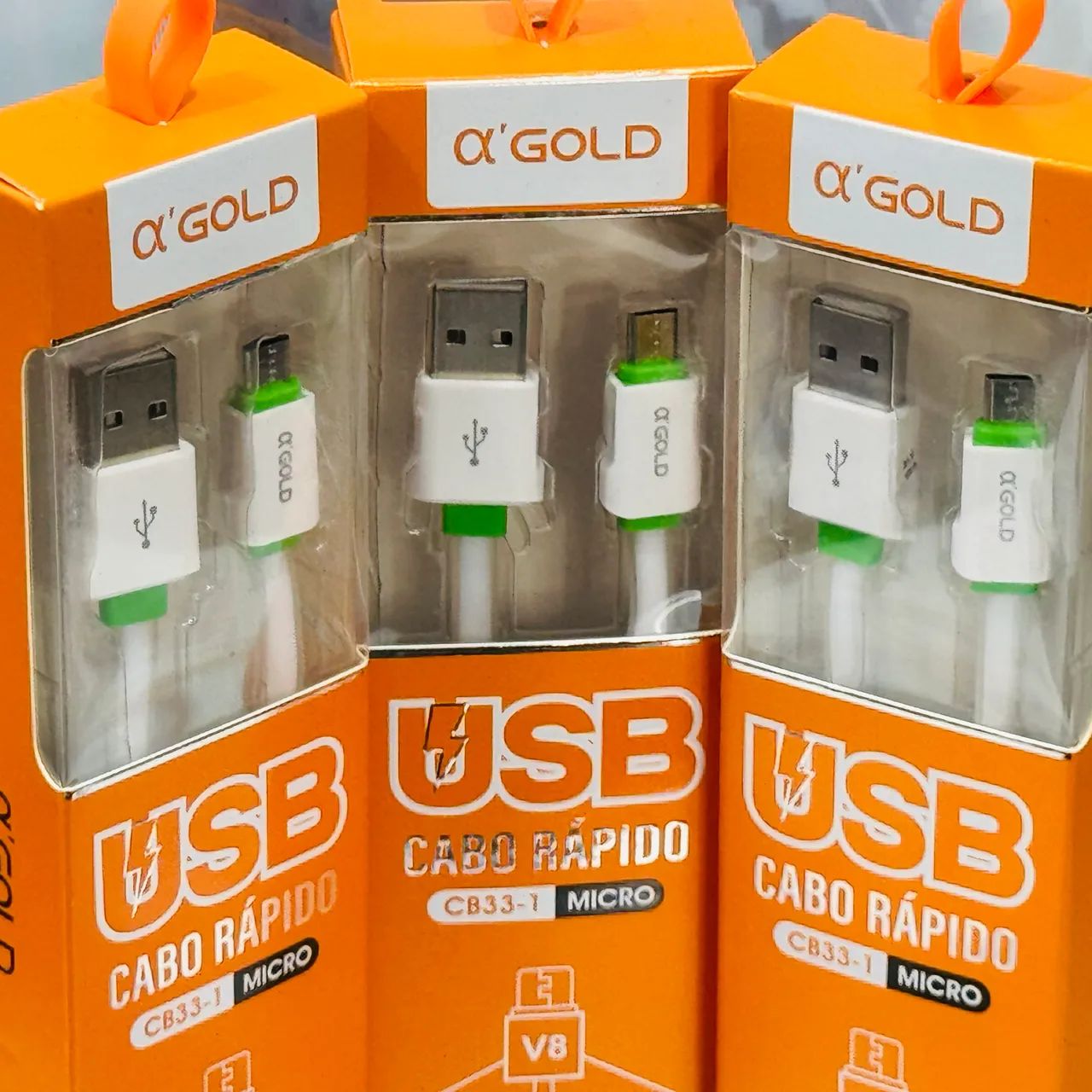 Cabo USB V8 micro USB 3 metros ps4 celular  - Foto 2