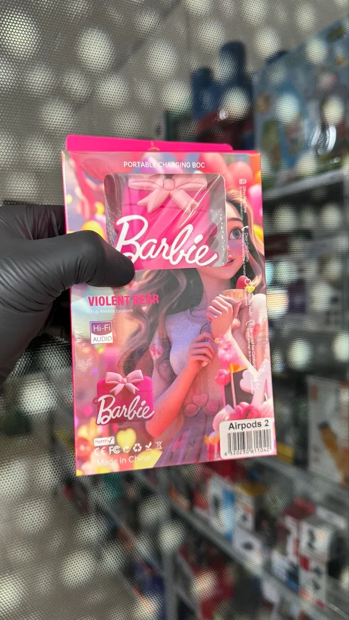 Fone de ouvido bluetooth case da Barbie  - Foto 3
