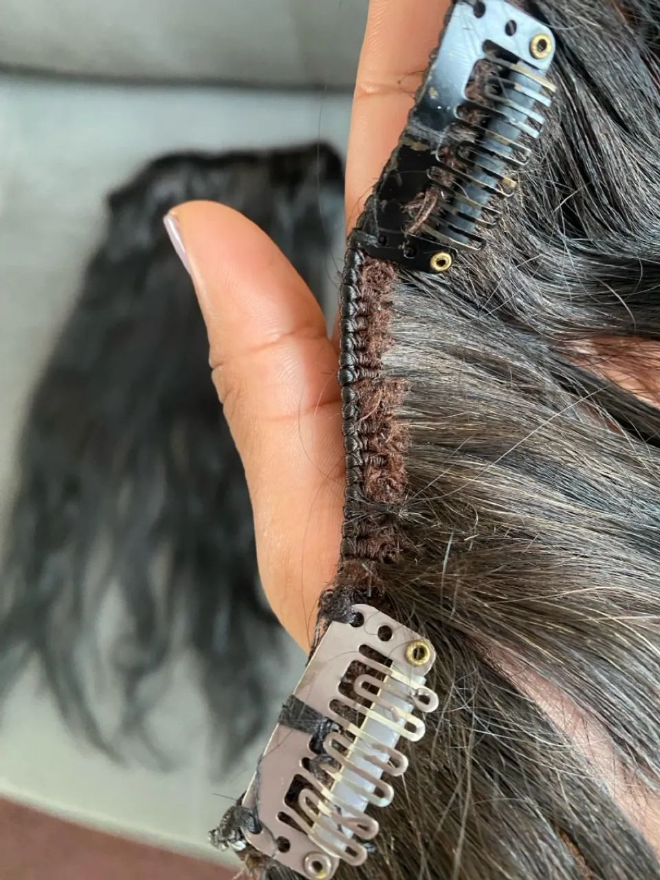 Mega hair humano natural - 6 peças com 60cm de comprimento  - Foto 2