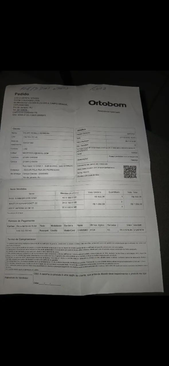 Colchão Ortobom + cama $$ 1,100,00 - Foto 5