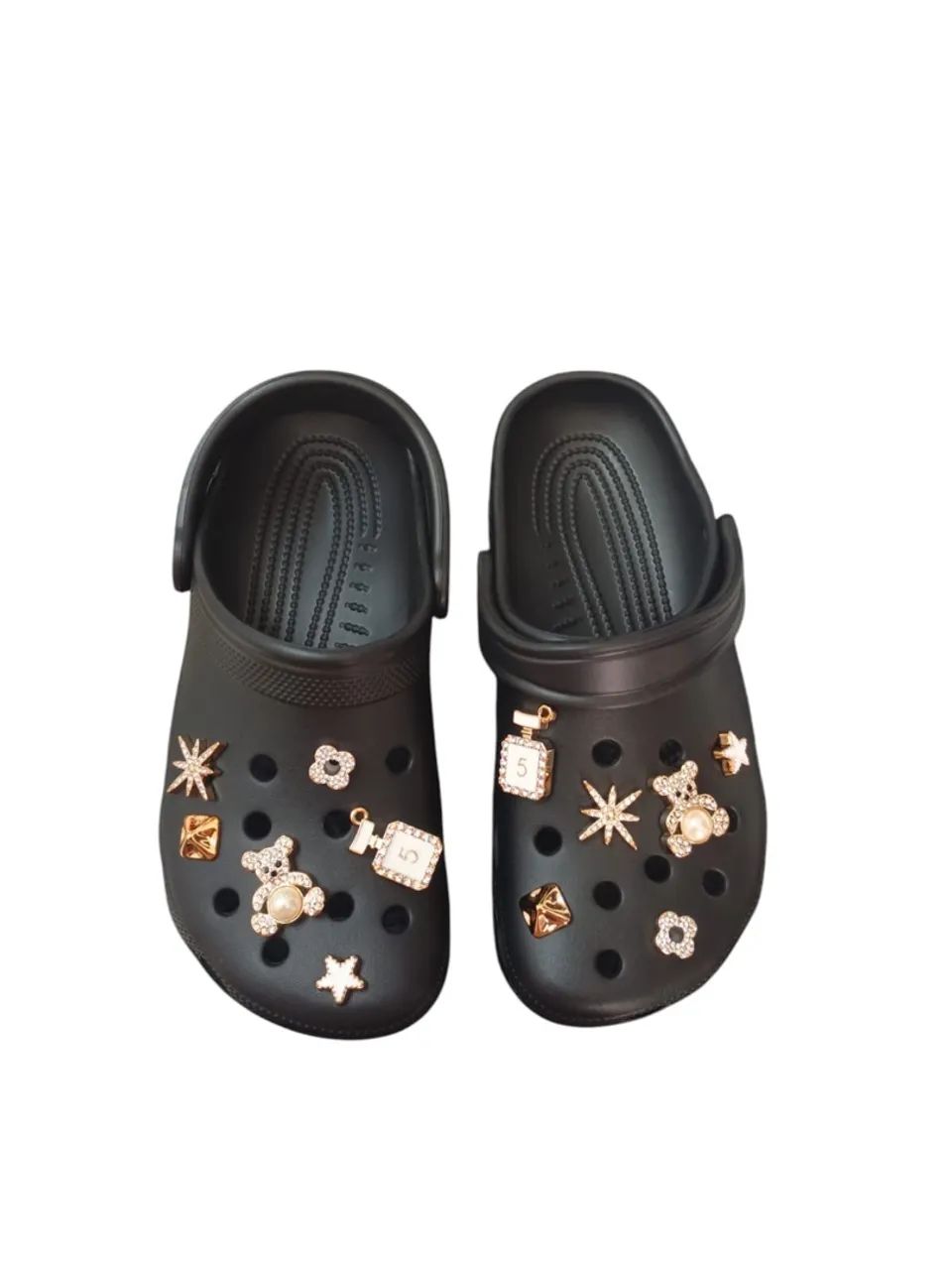 Crocs Infantil Branco Personalizado Com Jibbitz - Foto 3
