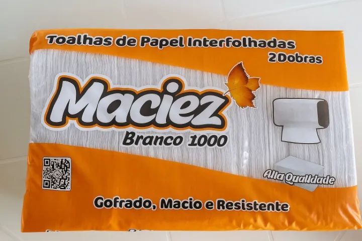 PAPEL TOALHA INTERFOLHADO BRANCO COM 1.000F