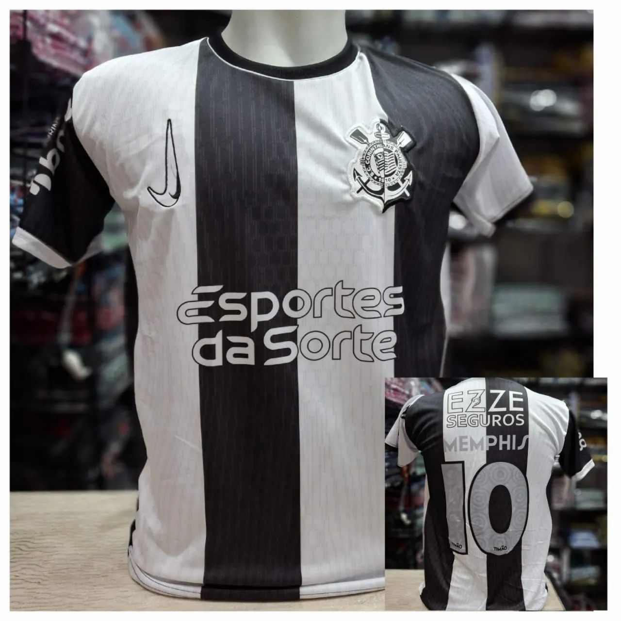 Camisa Corinthians Memphis número 10 