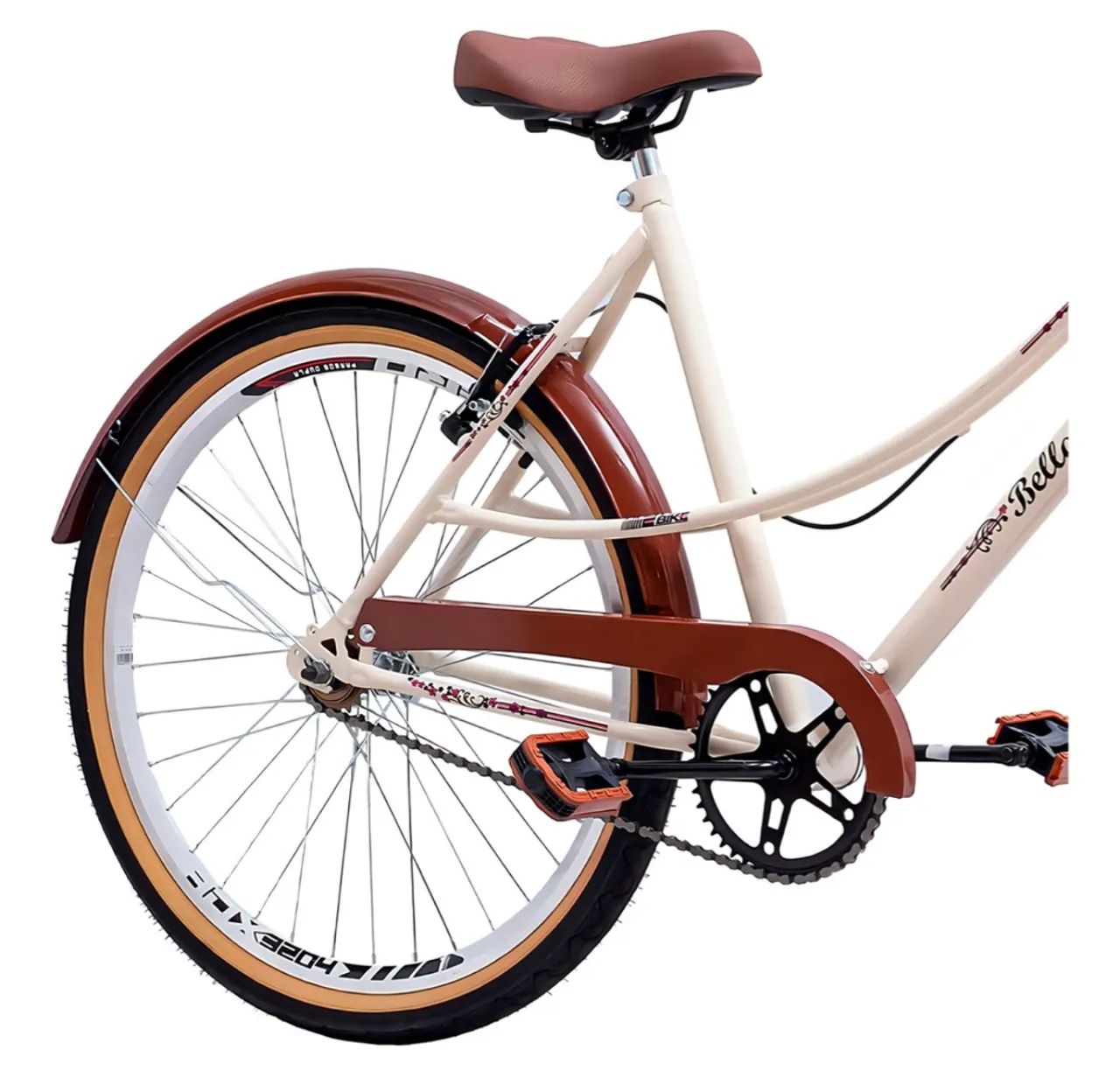 Bicicleta feminina - RETRÔ branca com cesta  - Foto 5