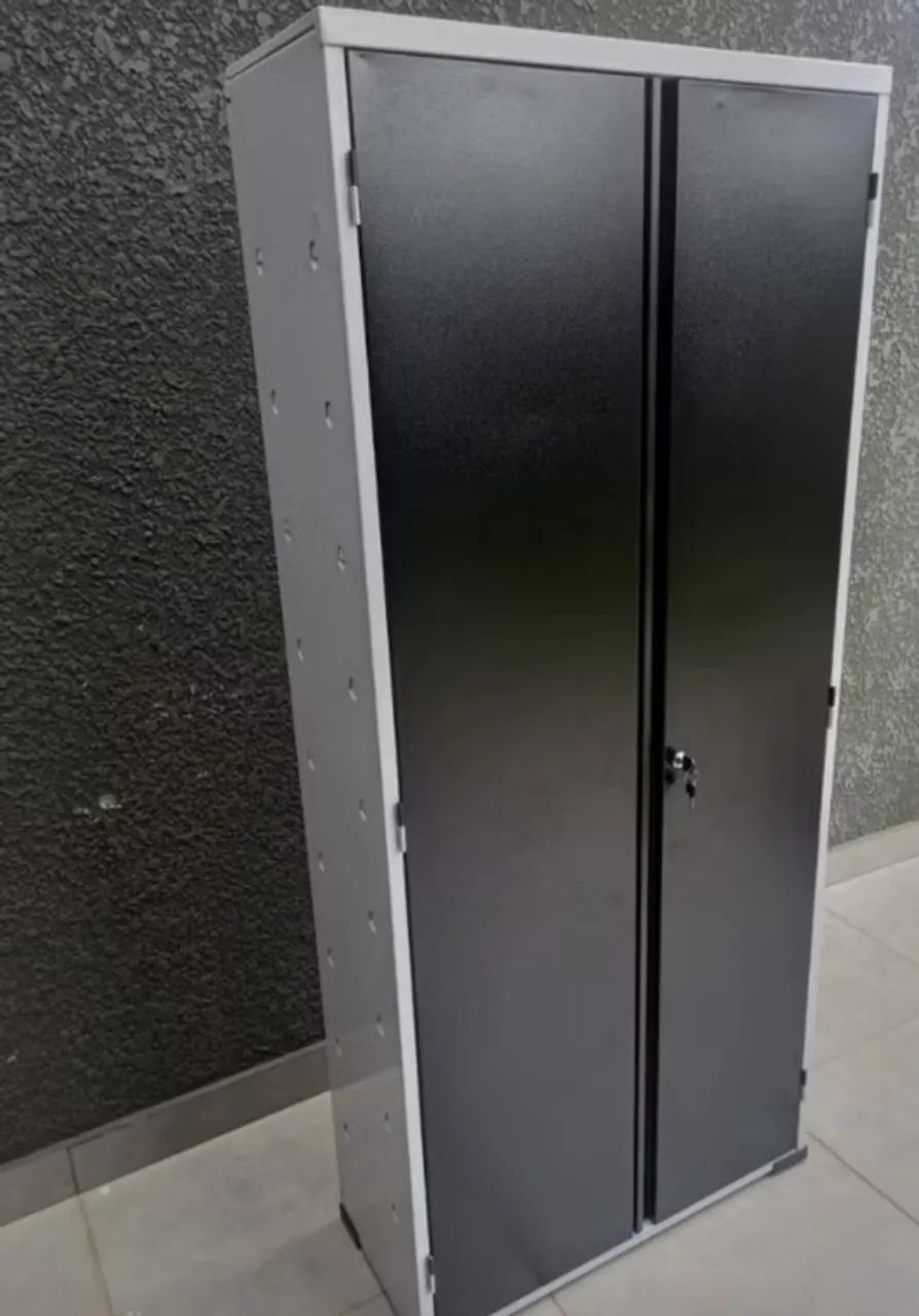 Armário de Aço 2 Portas Multiuso Organizador Escritório 3 Prateleiras  - Foto 3