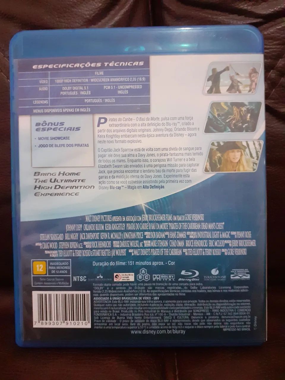 Blu-Ray Piratas do Caribe o baú da morte. - Foto 2