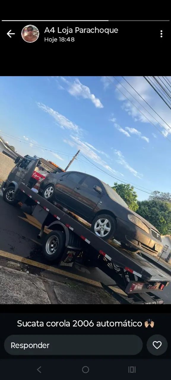 Sucata Corolla 2006 automático 